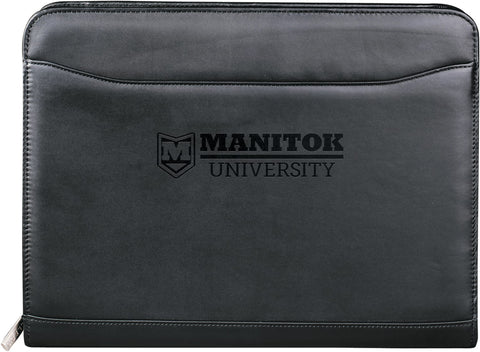 Millennium Leather Zippered Padfolio with FSC® Mix Paper