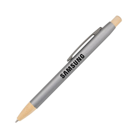 Charon Aluminum Ballpoint Pen w/Bamboo Clicker & Tip