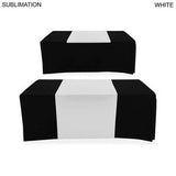 48 Hr Quick Ship - Sublimated Table Runner, 30x60, Covers Front and Top of the table