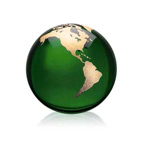 Globe Paperweight - Green