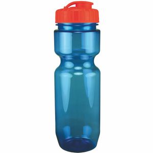 22 Oz. Translucent Bike Bottle w/ Flip Top Lid