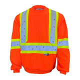 11 Oz. Orange Polyester Microfleece Crewneck Sweatshirt