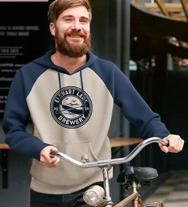 Adult Fleece Colourblock Baseball Hoodie-Emb