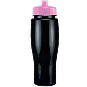 24 Oz. Contour Bottle w/ Push Pull Lid - Solid Colors