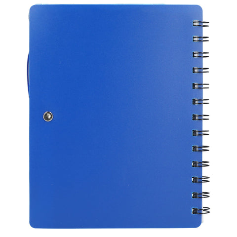 5'' x 7'' Recycled Dual Pocket Spiral Notebook w Pen