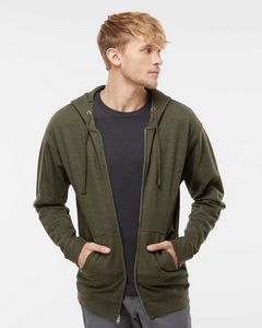 000513 Independent Trading Co. Midweight Full-Zip Hooded Sweatshirt