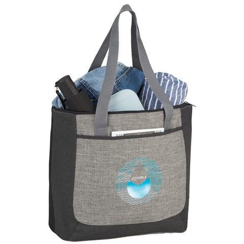 Reclaim Two-Tone Recycled Zippered Tote