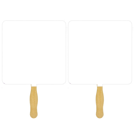 Square Sandwiched Hand Fan (2 Side/ four color process imprint)