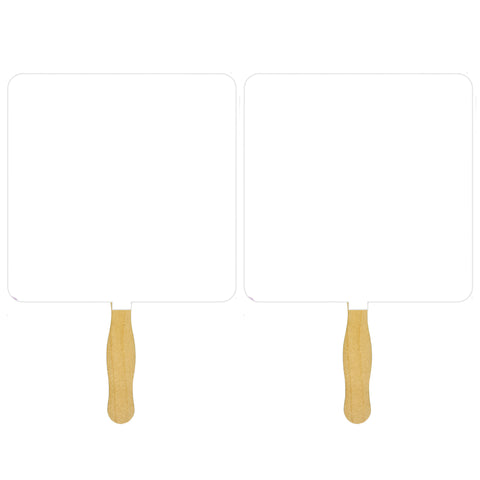 Square Sandwiched Hand Fan (2 Side/ four color process imprint)
