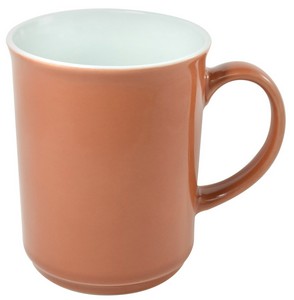 Cyprus 2tone terracotta/white 14oz mug in a Ripple gift box - Etched
