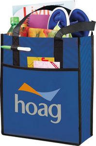 Printed Chevron Non-Woven Shopper Tote