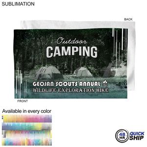 48 Hr Quick Ship - Microfiber Dri-lite Terry Towel, 15x25, Sublimated Edge to Edge 1 side