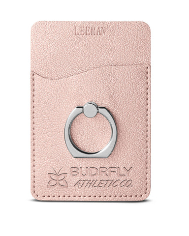 Leeman Shimmer Card Holder w/Metal Ring Phone Stand