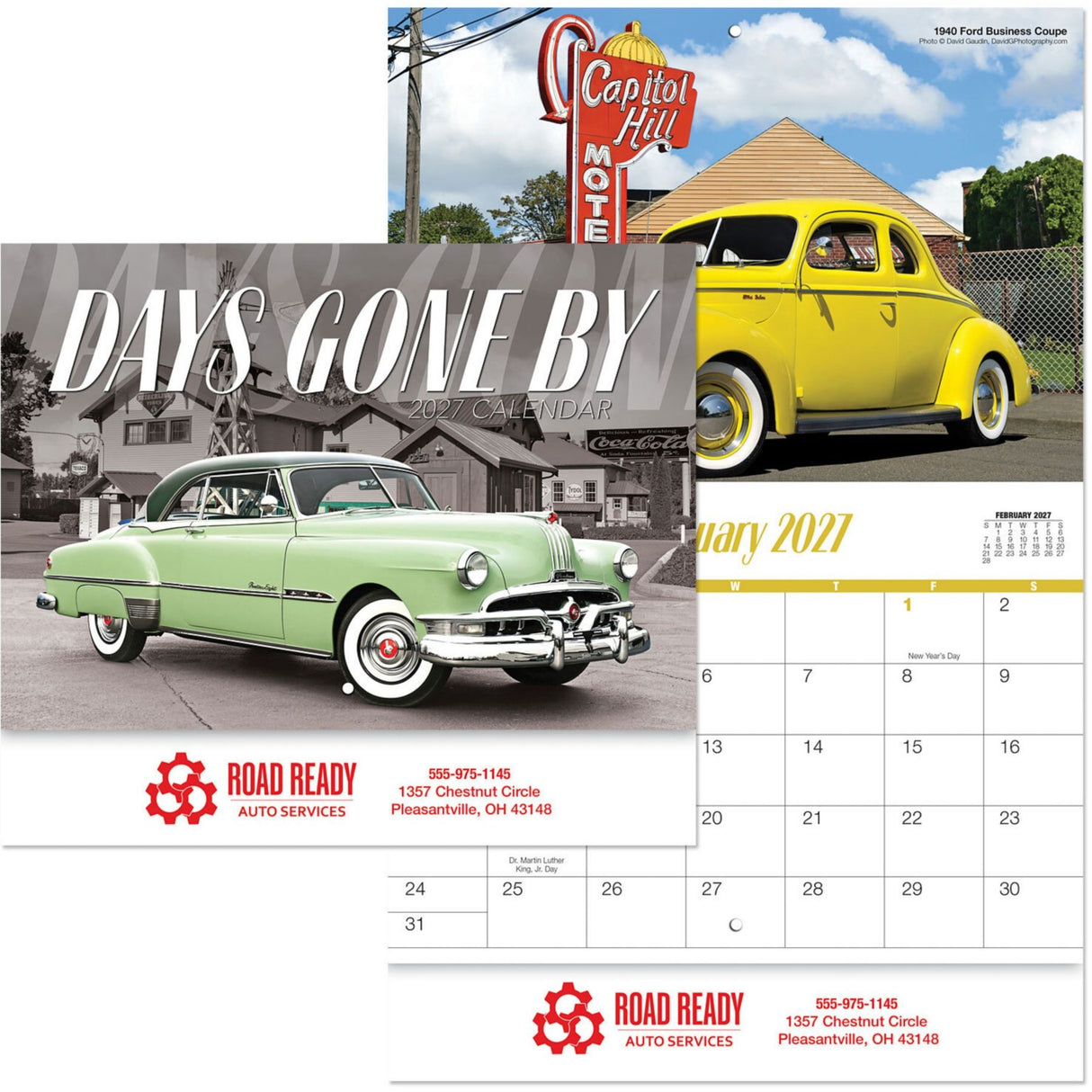 Days Gone By Wall Calendar Stapled
