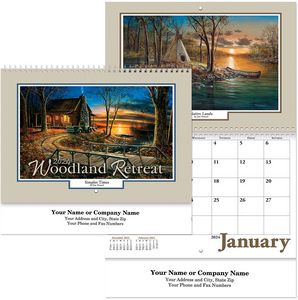 Woodland Retreat Spiral Wall Calendar