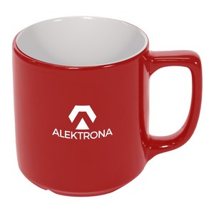 Richmond 16oz red/white ceramic mug