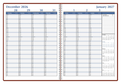 Triumph® Calendars Weekly Time Manager