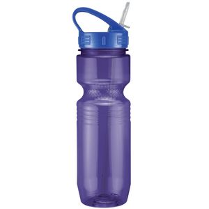 26 Oz. Translucent Jogger Bottle w/ Sport Sip Lid and Straw