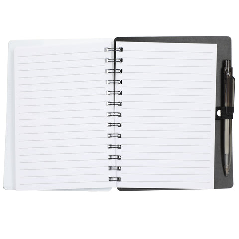 5'' x 7'' Recycled Pace Spiral Notebook w Pen