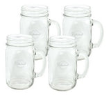 ~Canning mug 16oz square shape with handle, sest of 4 in a Midnight box - Etched