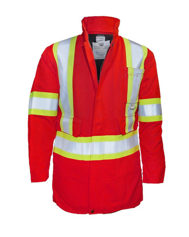 Red Indura® Ultrasoft® Safety Parka Jacket