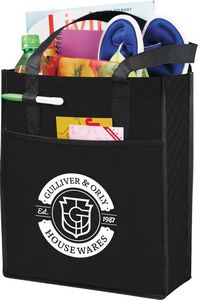 Printed Chevron Non-Woven Shopper Tote