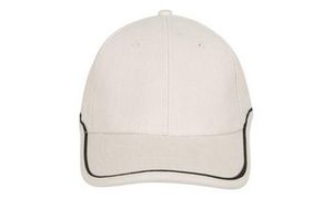 Brushed Heavy Cotton Cap with Piping on Peak & Crown