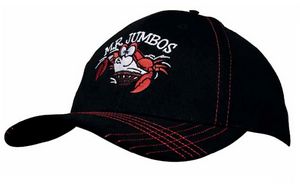 Brushed Heavy Cotton Cap w/Contrast Cross Stitching on Peak