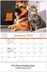 Furry Friends Spiral Wall Calendar