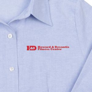 Embroidered Ladies Long Sleeve Oxford Shirt