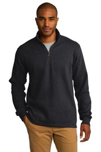 Port Authority® Men's Slub Fleece 1/4-Zip Pullover Sweater