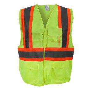 Lime Green Velcro® Front Safety Vest