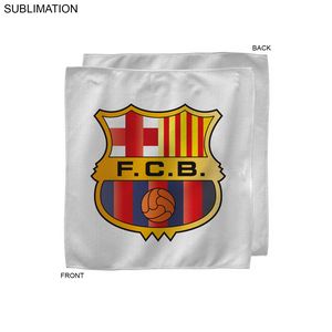 White Microfiber Dri-Lite Terry Skate, Cooling, Rally Towel, 10x10, Sublimated Full color Logos