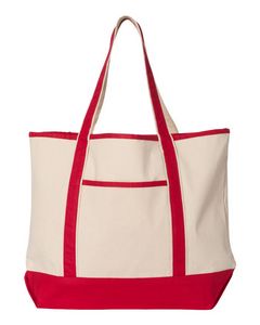 Q-Tees™ 34.6L Large Canvas Deluxe Tote Bag