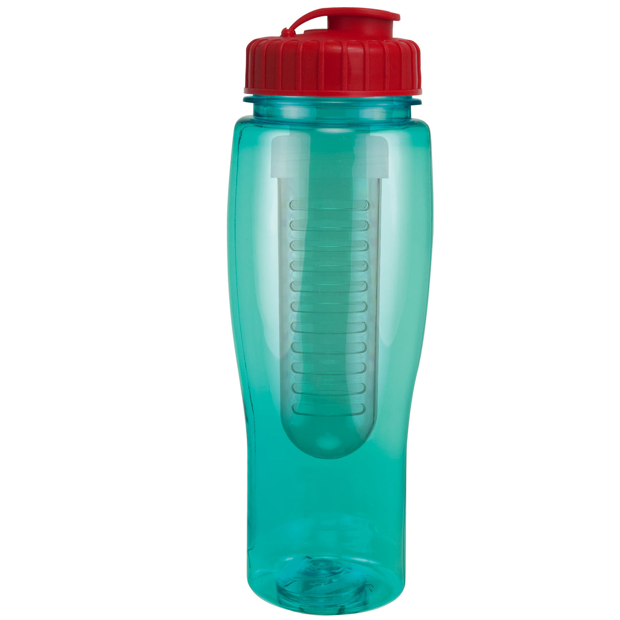 Translucent Aqua/Red Lid