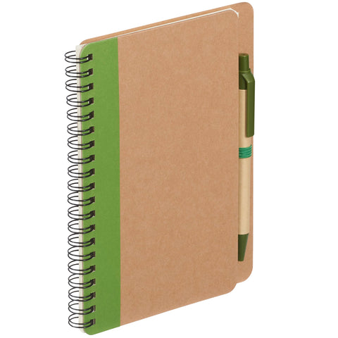 5'' x 7'' FSC® Mix Eco-Friendly Spiral Notebook with Pen