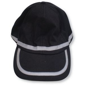 High Visibility Black Safety Cap