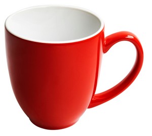 Bistro 16oz 2tone red/white mug - Etched