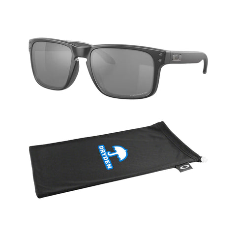 Oakley Holbrook Polarized Unisex Sunglasses, Matte Black, Prizm Black, Size 55