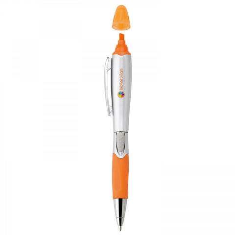 Silver Blossom Ballpoint Penhighlighter