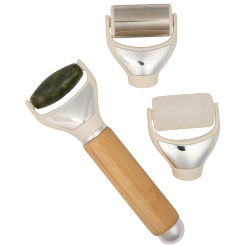 Wellable™ FSC®-Certified 3-in-1 Face and Body Roller Set
