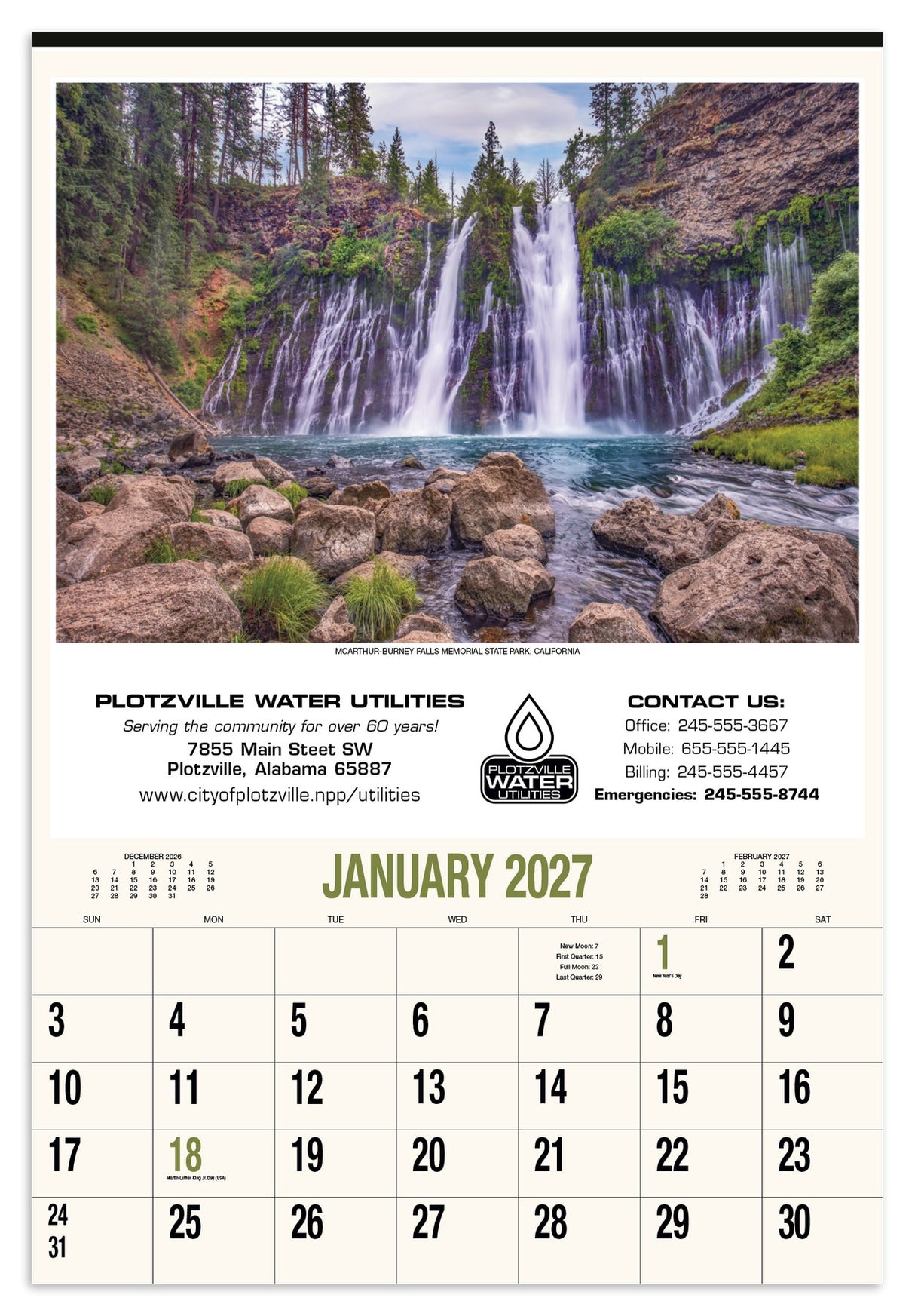 HotLine® Products Scenic America® Executive-White Ad Calendar