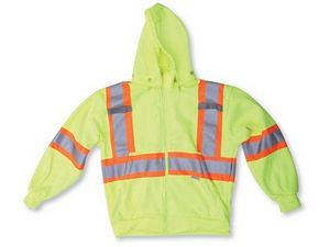 Lime Green Poly Hoodie w/Detachable Hood
