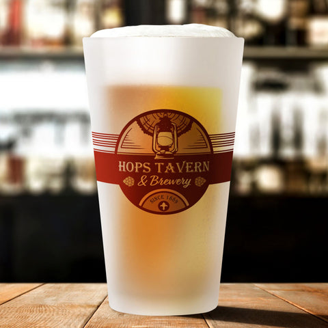 Pod Full Color Frosted Pint Glass