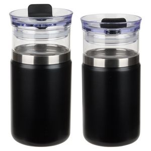 Tamari 12 oz Glass Tumbler & Vacuum Insulated Cooler