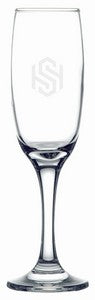 Imperial 7oz stemmed glass champagne flute - Etched
