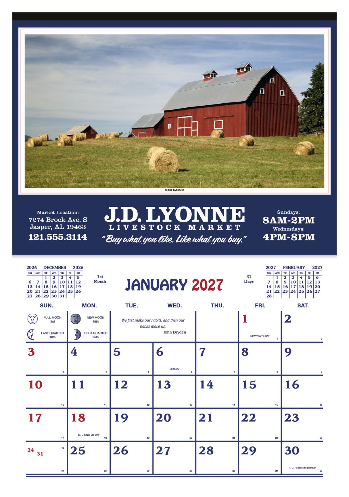Skinner & Kennedy Farm Calendar image