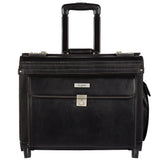 Bugatti Warren Business Case on Wheels w/Textured Vegan Leather