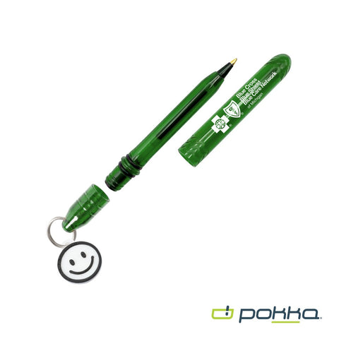 Pokka? Pocket Pen w/Dock & Chrome Keyring & Charm