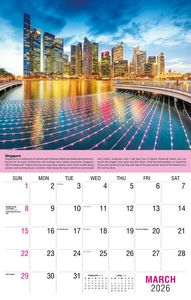 Galleria Wall Calendar 2026 World Travel